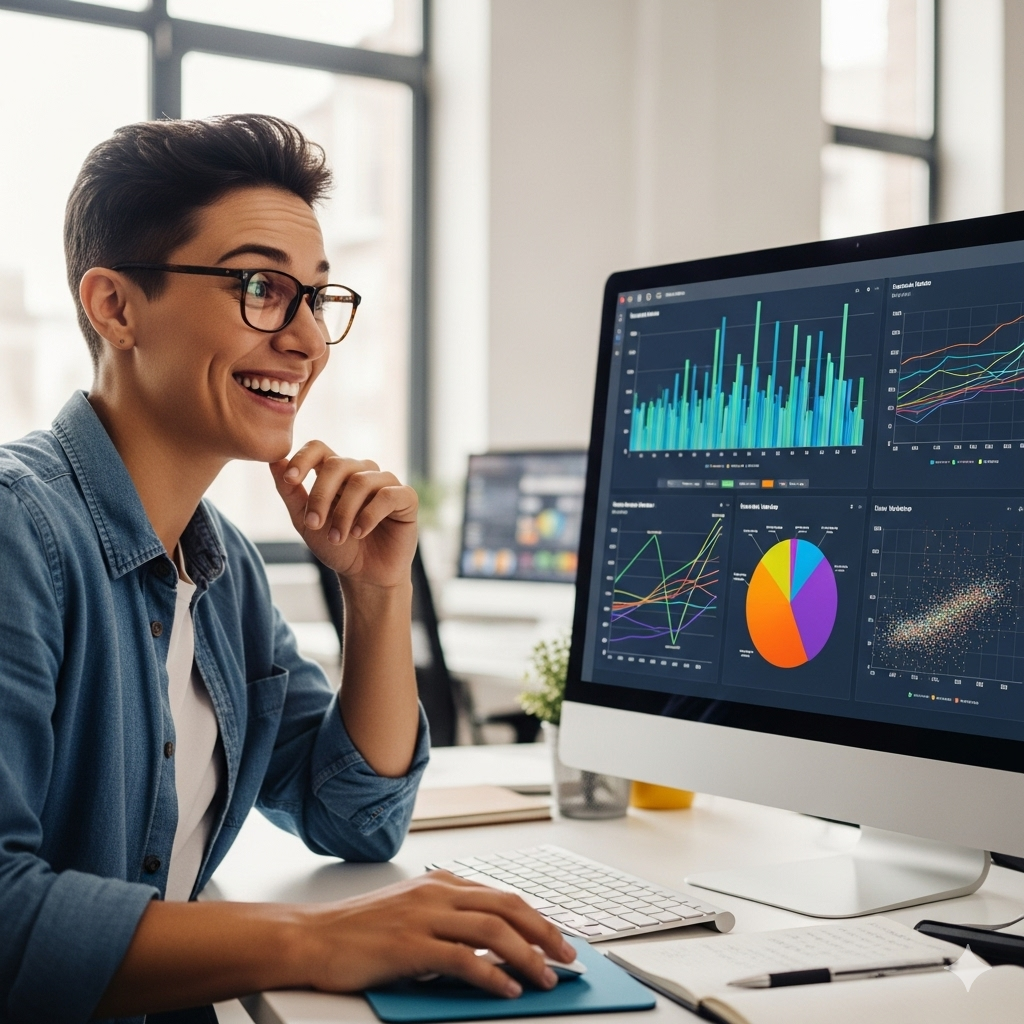 happy data analyst